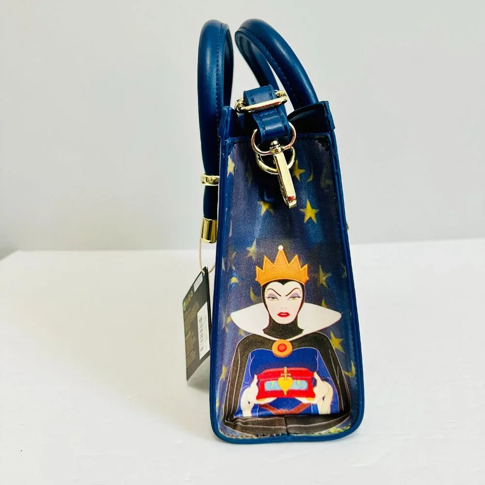 LOUNGEFLY DISNEY PRINCESS SNOW WHITE AND SEVEN DWARVES CROSSBODY SATCHEL - Picture 10 of 11